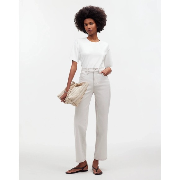 Madewell Womens The Perfect Vintage Wide-Leg Crop Jean in‎ Stone Denim Size 23P - Picture 1 of 11